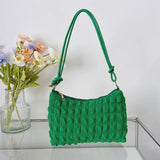 Women Shoulder Bags Casual Handbags Zipper Pleated Large Hobo Totes