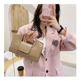 Summer Retro Women Bag PU Leather Handbags Shoulder Bag Small Flap