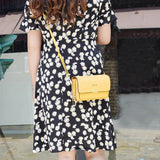 Square Crossbody Bag High PU Leather Women's Handbag