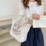 Cartoon Cloth Stickers Handbags Canvas Shoulder Bags Totes Girl satchels