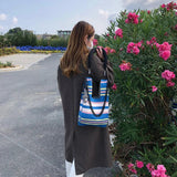 Boho Beach Bag Large Capacity Lightweight Shoulder Tote Wrist Pouch