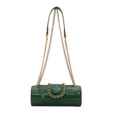 Summer Barrel Crossbody Bag Women PU Leather Handbag Shoulder Tote