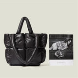 Winter Women Big Tote Quilted Handbag Female Large Capacity Cotton Down Bag