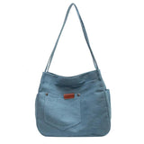 Denim Women Tote Bag Cotton Cloth Shoulder Bags for Large Shoppers