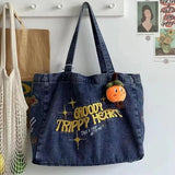 Denim Canvas Bags For Women Hamble Tote Bag Big Capacity Handbags