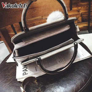 Vintage PU Leather Women Handbags Small Shopping Bag K80