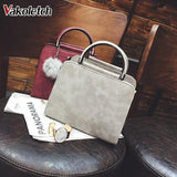 Vintage PU Leather Women Handbags Small Shopping Bag K80