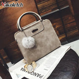 Vintage PU Leather Women Handbags Small Shopping Bag K80