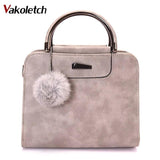 Vintage PU Leather Women Handbags Small Shopping Bag K80