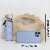 Faux Fur Handbags Small Lady Shoulder Crossbody Bag Casual Tote