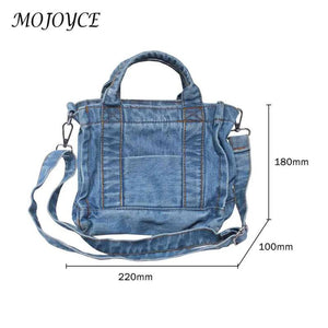 Women Denim Crossbody Bag Casual Satchel Girl Totes Soft Handbag