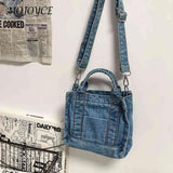 Women Denim Crossbody Bag Casual Satchel Girl Totes Soft Handbag