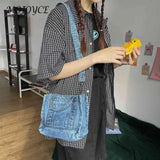 Women Denim Crossbody Bag Casual Satchel Girl Totes Soft Handbag