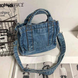 Women Denim Crossbody Bag Casual Satchel Girl Totes Soft Handbag
