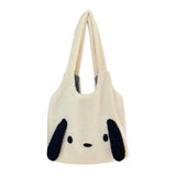 Fluffy Dog Shoulder Bag Commuter Shopping Bag For Autumn Winter