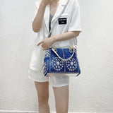 High Women Denim Handbags Large Capacity Ladies Shoulder Messenger Bags