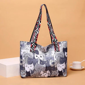 High Capacity Shoulder Bags for Women, Oxford Cloth Tote Bag