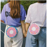 Funny 3D Donuts Messenger Bag Chain Soft Harajuku Handbag