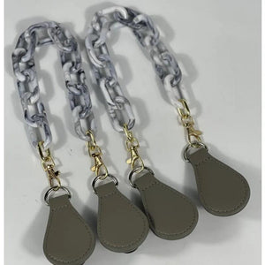 Yellow Pink Handle For Obag Beach Handbag