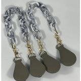 Yellow Pink Handle For Obag Beach Handbag