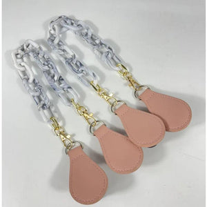 Yellow Pink Handle For Obag Beach Handbag