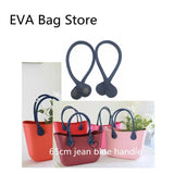 Long Denim Fabric Handles for Women's Bags - 2 pcs