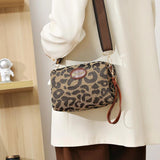 Leopard Print Leather Shoulder Bag Women Crossbody Handbag Messenger Bag