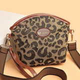 Leopard Print Leather Shoulder Bag Women Crossbody Handbag Messenger Bag