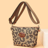 Leopard Print Leather Shoulder Bag Women Crossbody Handbag Messenger Bag