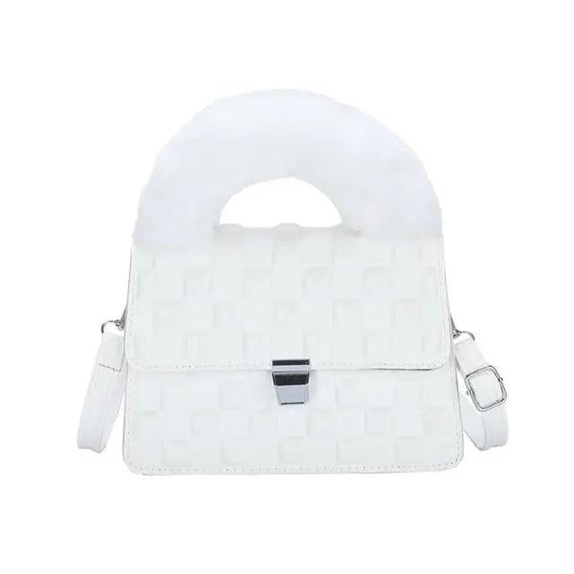 Wool Handbag Female Bag Small Square Bag Single Shoulder Messenger Bag