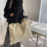 Vintage Canvas Shoulder Bag Large Capacity Zipper Bookbag Handbag