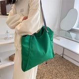 Vintage Canvas Shoulder Bag Large Capacity Zipper Bookbag Handbag