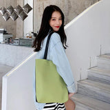 Women's Large Capacity PU Leather Shoulder Bag Dual-sided Handbag