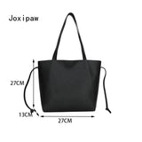 Vintage Solid PU Leather Bow Shoulder Bag for Women