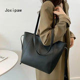 Vintage Solid PU Leather Bow Shoulder Bag for Women