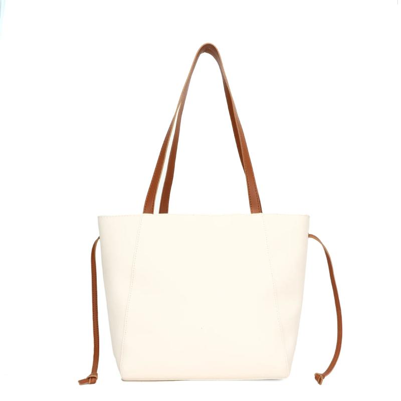 Vintage Solid PU Leather Bow Shoulder Bag for Women