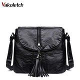 Women Messenger Bag Crossbody Female Flap Shoulder Bag Soft Leather Handbag