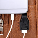 Multifunction Leather Shoulder Chest Bag USB Pack