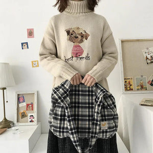 Plaid Women Shoulder Bag Soft Cloth Fabric Handbag Large Capacity Tote Canvas Ba