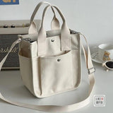 Japanese Canvas Messenger Bag Large Capacity Ladies Tote