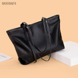 Winter Shoulder Bags High Leather Women Handbag Large Capacity Ladies Tote Bag