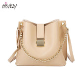 Retro Bucket Shoulder Bag Soft PU Leather Tote