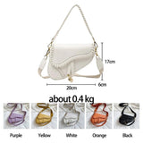 Women's PU Leather Saddle Bag Crossbody Handbags