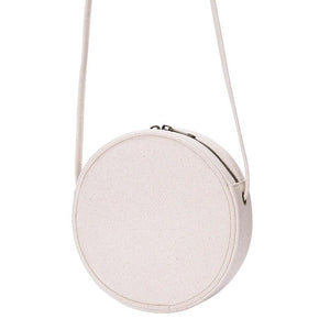 Eco Cotton Canvas Mini Bag Women Shoulder Bags Round Casual Daily Cross Body