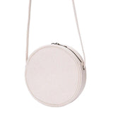 Eco Cotton Canvas Mini Bag Women Shoulder Bags Round Casual Daily Cross Body