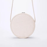 Eco Cotton Canvas Mini Bag Women Shoulder Bags Round Casual Daily Cross Body