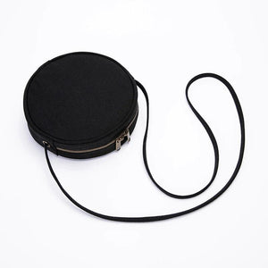 Eco Cotton Canvas Mini Bag Women Shoulder Bags Round Casual Daily Cross Body