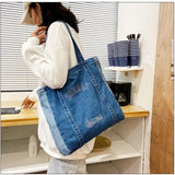 Famous Women Handbag Large Capacity Denim Shoulder Bag