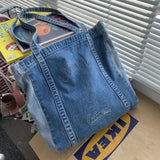 Famous Women Handbag Large Capacity Denim Shoulder Bag