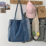 Famous Women Handbag Large Capacity Denim Shoulder Bag